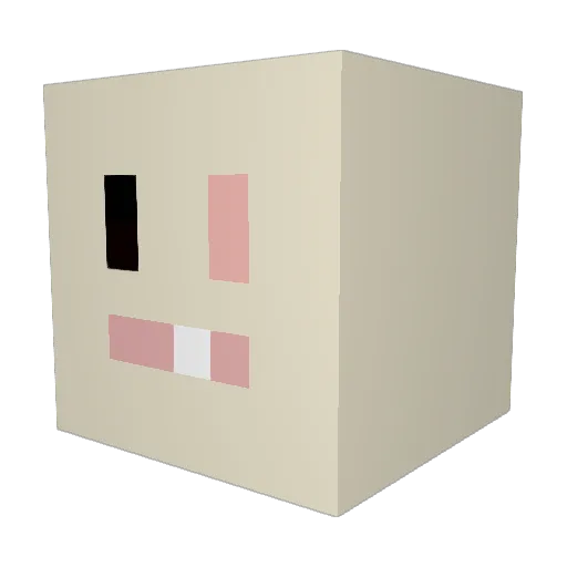 oitoto Minecraft avatar head, 3D render
