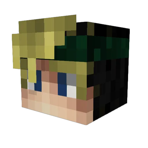 oitzdecwx Minecraft avatar head, 3D render