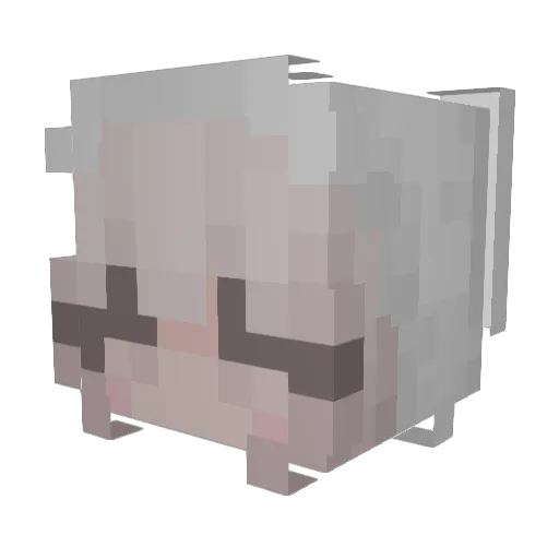 oiuell Minecraft avatar head, 3D render