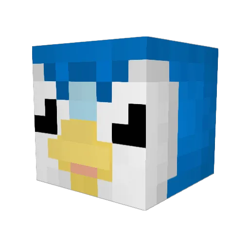 oixchan Minecraft avatar head, 3D render