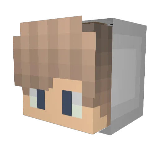ojerryo Minecraft avatar head, 3D render