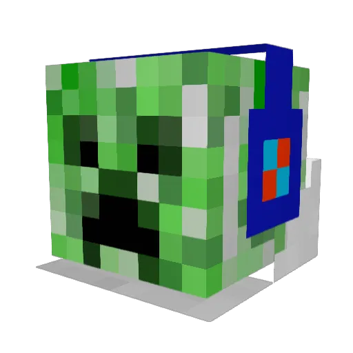 ojgq Minecraft avatar head, 3D render