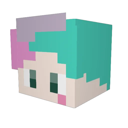 ojiiiii Minecraft avatar head, 3D render