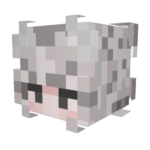 ojisansan Minecraft avatar head, 3D render