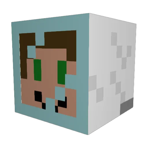 ojtik Minecraft avatar head, 3D render