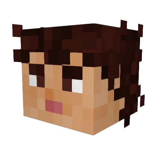 okDecoy Minecraft avatar head, 3D render