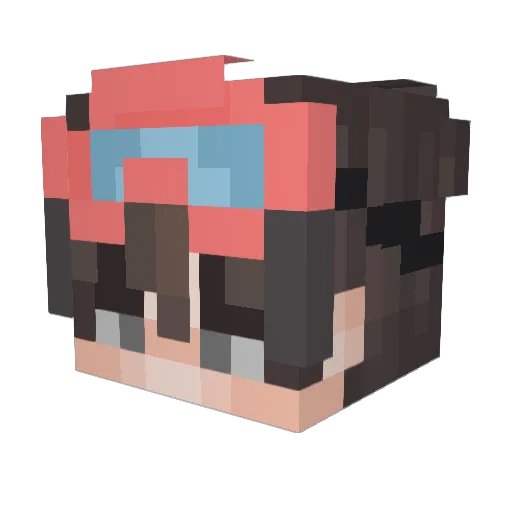 okada01 Minecraft avatar head, 3D render