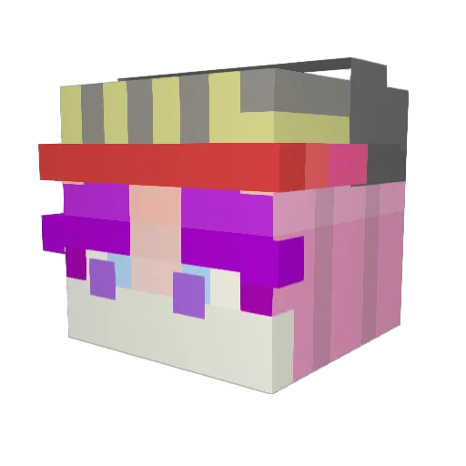 okamigekigami Minecraft avatar head, 3D render