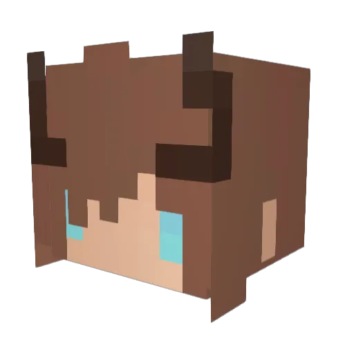 okamocya Minecraft avatar head, 3D render