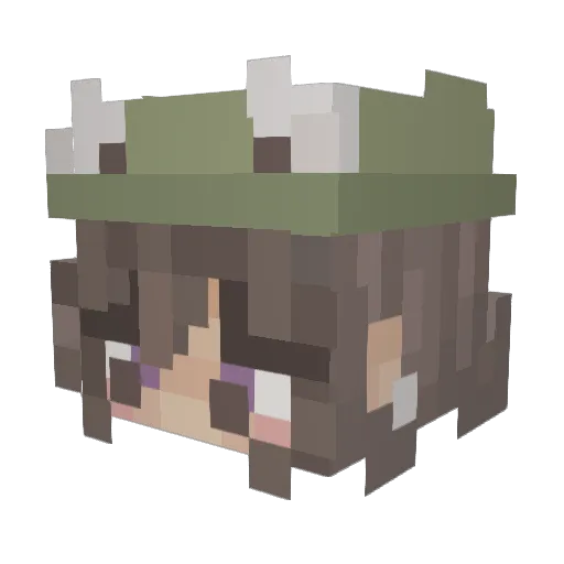 okayabbie Minecraft avatar head, 3D render