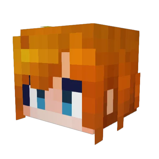 okaygela Minecraft avatar head, 3D render