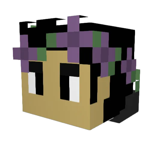 okayghost Minecraft avatar head, 3D render