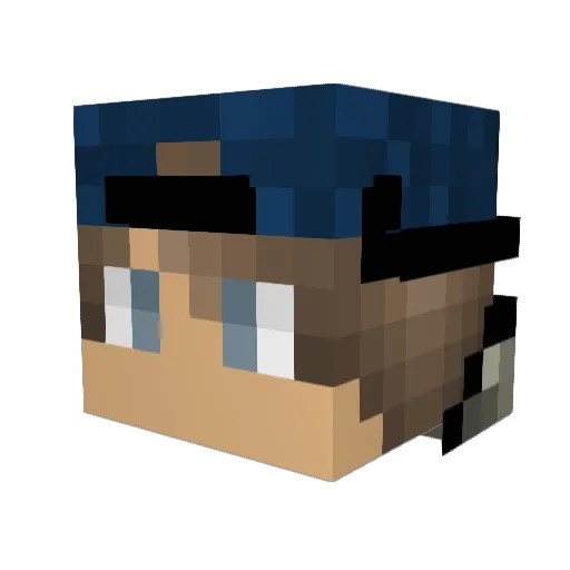 okaymomo Minecraft avatar head, 3D render