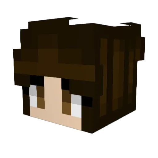 okayolive Minecraft avatar head, 3D render