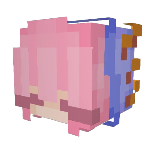 okayolivia Minecraft avatar head, 3D render