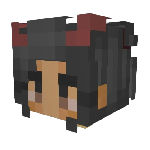 okayymayaa Minecraft avatar head, 3D render