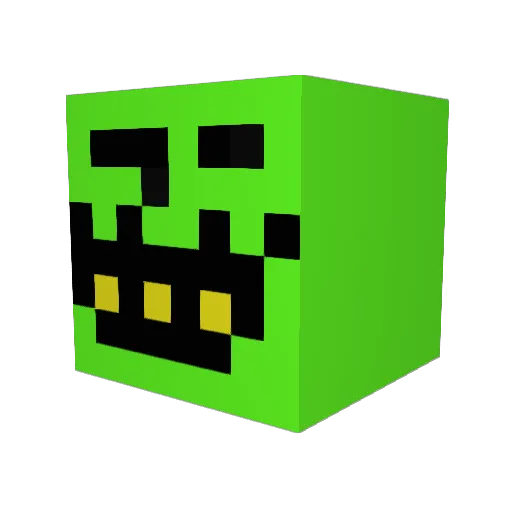 okbeniot Minecraft avatar head, 3D render
