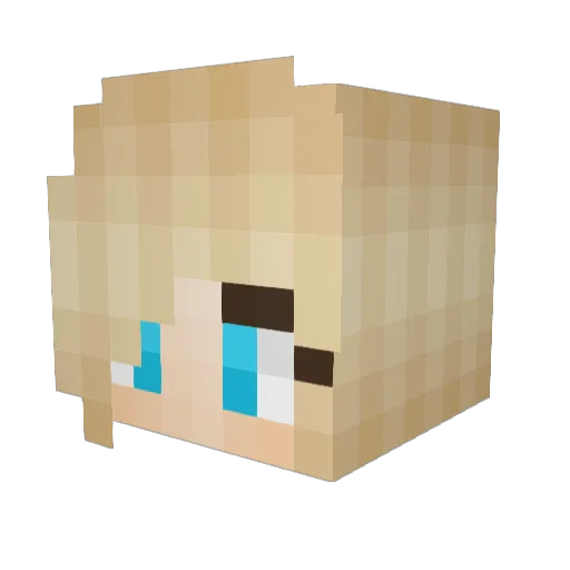 okcdbu Minecraft avatar head, 3D render
