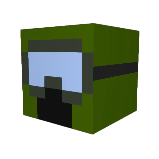 okd404 Minecraft avatar head, 3D render
