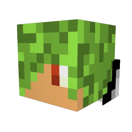 okecik Minecraft avatar head, 3D render
