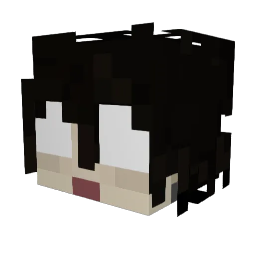 okegam Minecraft avatar head, 3D render