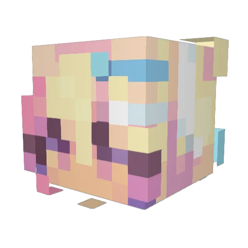 okemi Minecraft avatar head, 3D render