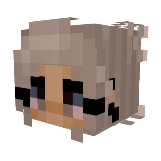 okfam Minecraft avatar head, 3D render