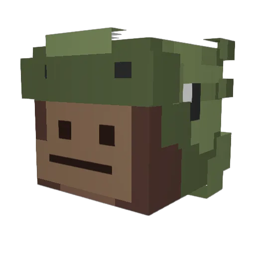 okfred Minecraft avatar head, 3D render