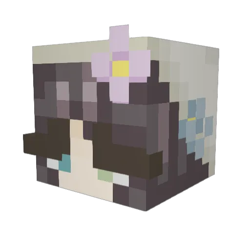 okialice Minecraft avatar head, 3D render