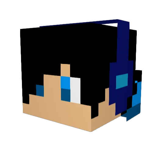 okillercat Minecraft avatar head, 3D render