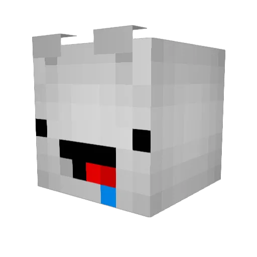 okiteyuki Minecraft avatar head, 3D render