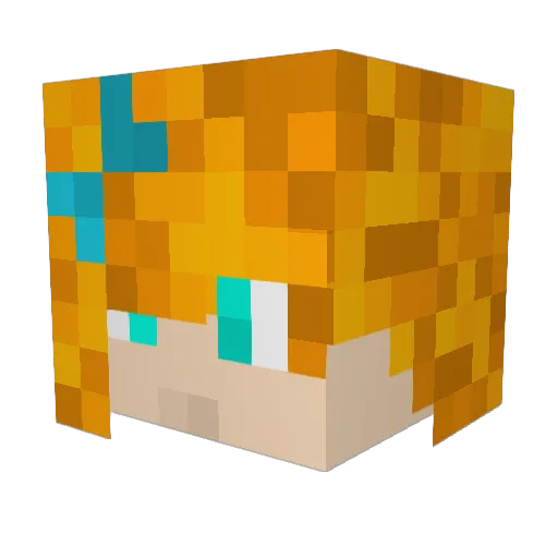 okkelien Minecraft avatar head, 3D render