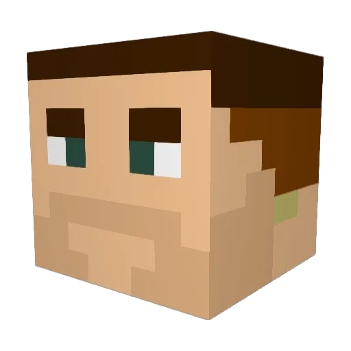 okkokko221 Minecraft avatar head, 3D render