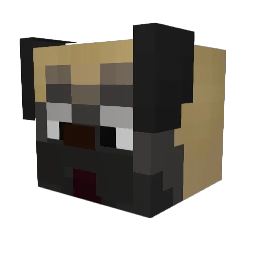 okmkun Minecraft avatar head, 3D render