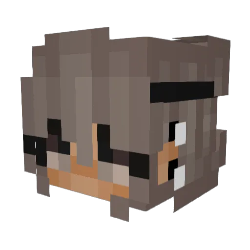 oknichole Minecraft avatar head, 3D render