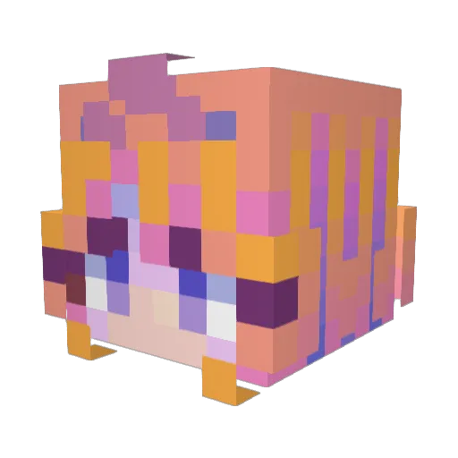 oknupa Minecraft avatar head, 3D render