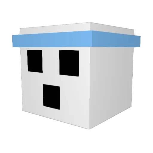 okome1121 Minecraft avatar head, 3D render