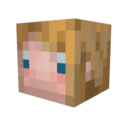 okomeit Minecraft avatar head, 3D render