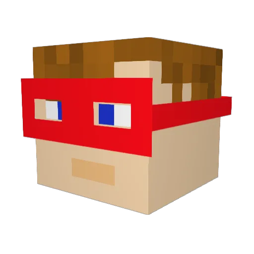 okostice Minecraft avatar head, 3D render