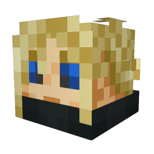okoumas Minecraft avatar head, 3D render