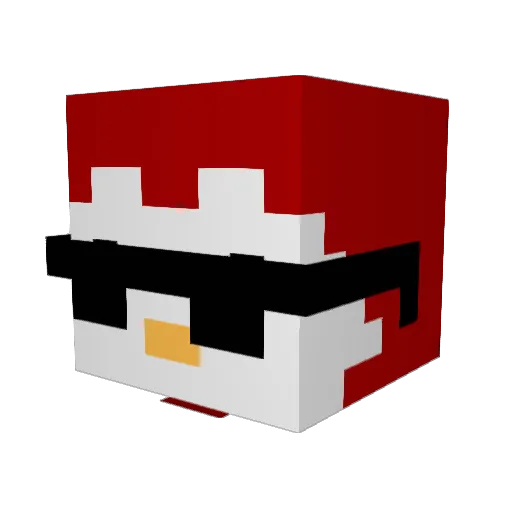 okpenguino Minecraft avatar head, 3D render