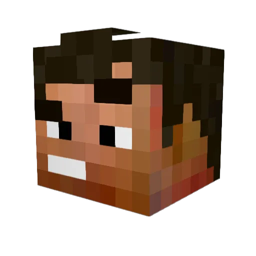 okras Minecraft avatar head, 3D render