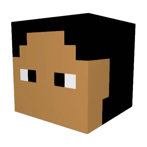 okroyy Minecraft avatar head, 3D render