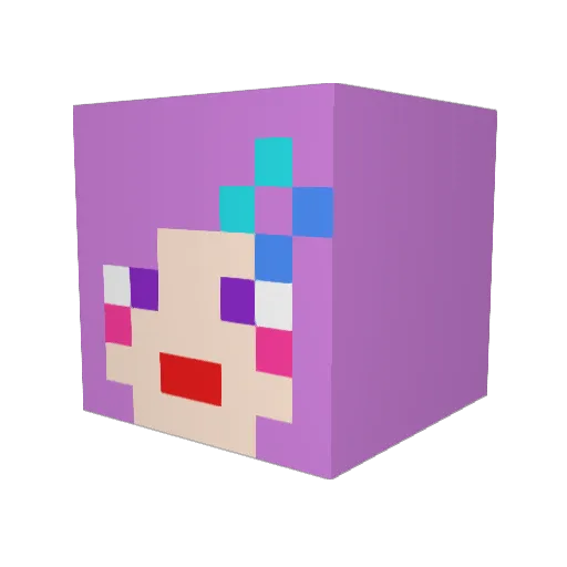 oksusu1025 Minecraft avatar head, 3D render