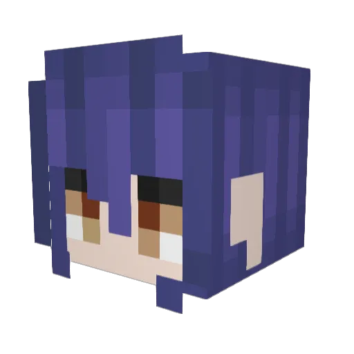 okthxbb Minecraft avatar head, 3D render