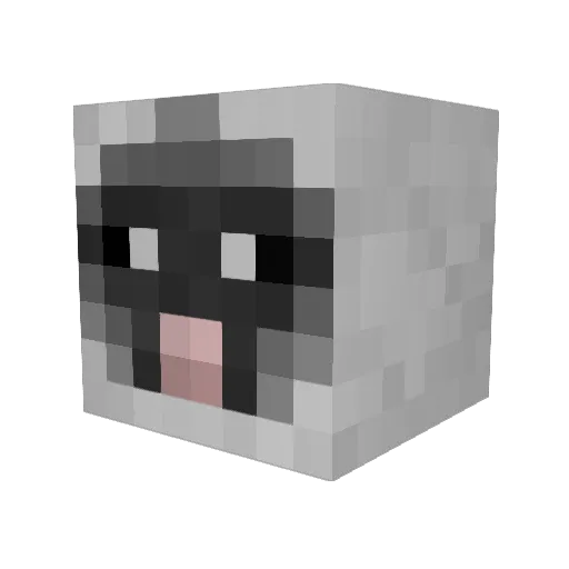 oktroll Minecraft avatar head, 3D render