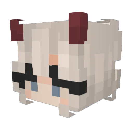 oktylaaa Minecraft avatar head, 3D render