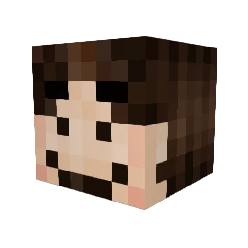 okudo Minecraft avatar head, 3D render