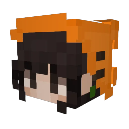 okuqi Minecraft avatar head, 3D render