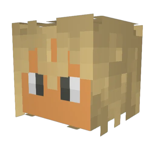 okuqx Minecraft avatar head, 3D render